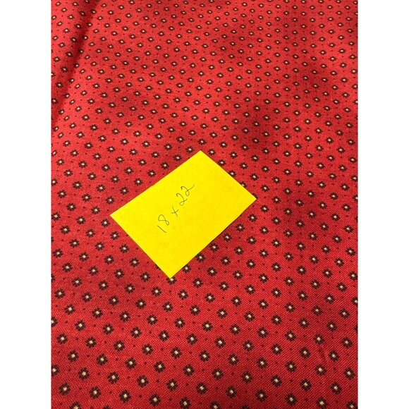 Red Cotton Quilting Fabric by Henry Glass 18x22" Small Black & Yellow Diamond Pa - Picture 5 of 6